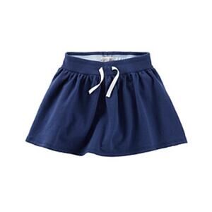 Carter's‎ Scooter Skirt 9M Baby Girls Navy Blue Pleated Short Drawstring Casual